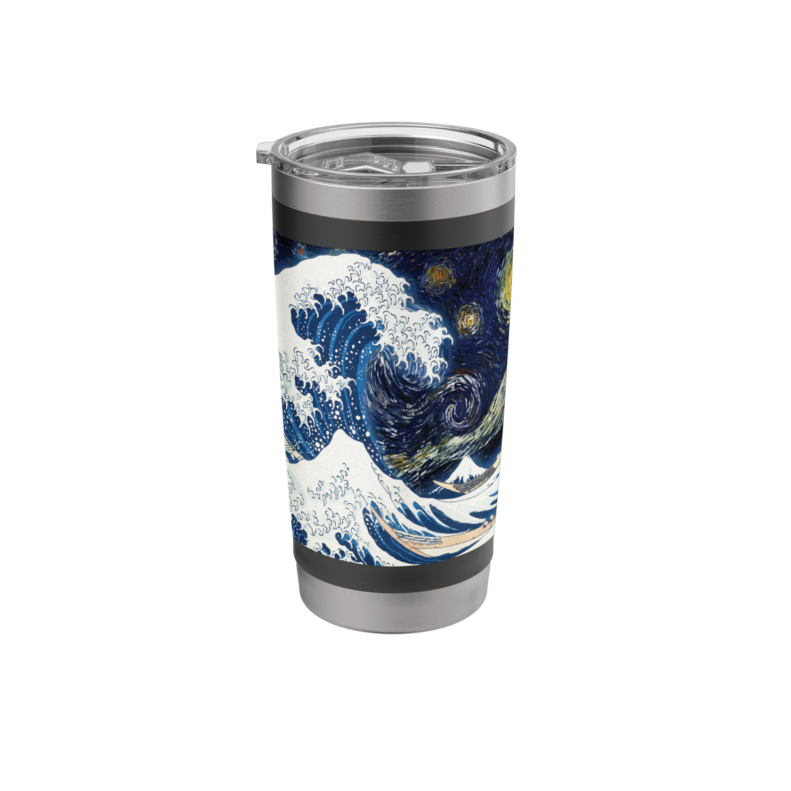 - The Great Wave Off Kanagawa Hokusai & Starry Night Van Gogh Stainless Steel Insulated Tumbler