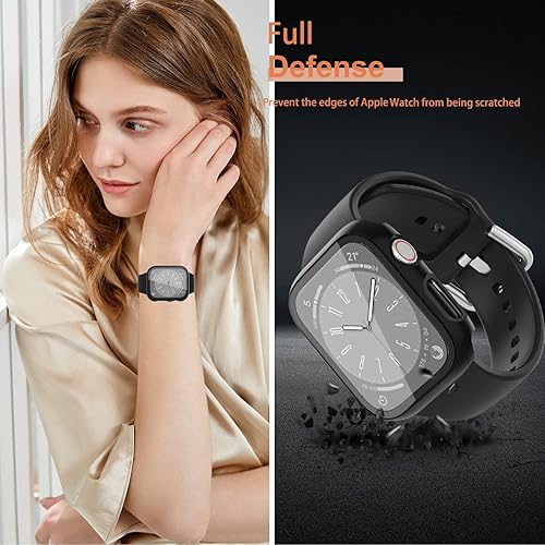 Miniatura 4 de Funda para Apple Watch Series 9Series 8Series 7 de 1.614 pulgadas, paquete de 4 protectores de pantalla de repuesto ultrafina resistente a los