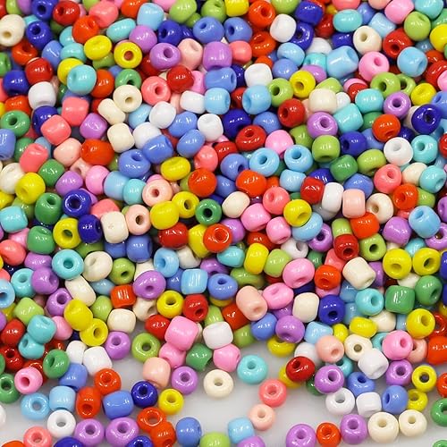 Vista 45 de Tamaño 6/0 - Cuentas de semillas de vidrio para manualidades de 0.157 in, cuentas blancas para la fabricación de joyas