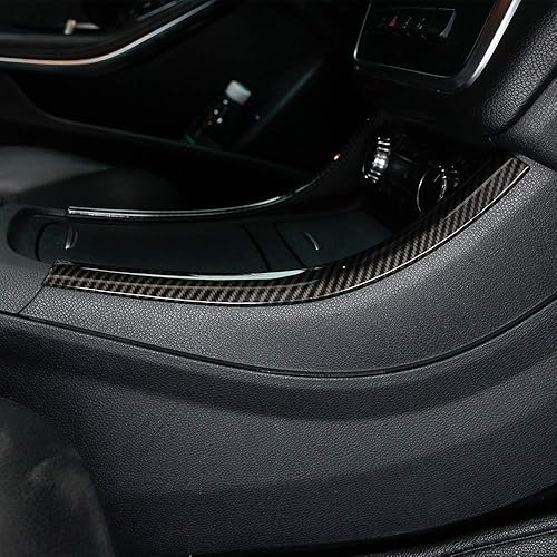 Miniatura 6 de YIWANG Fibra de carbono estilo interior del coche consola central tiras ajuste etiqueta engomada para Mercedes Benz Clase A GLA CLA 200 220