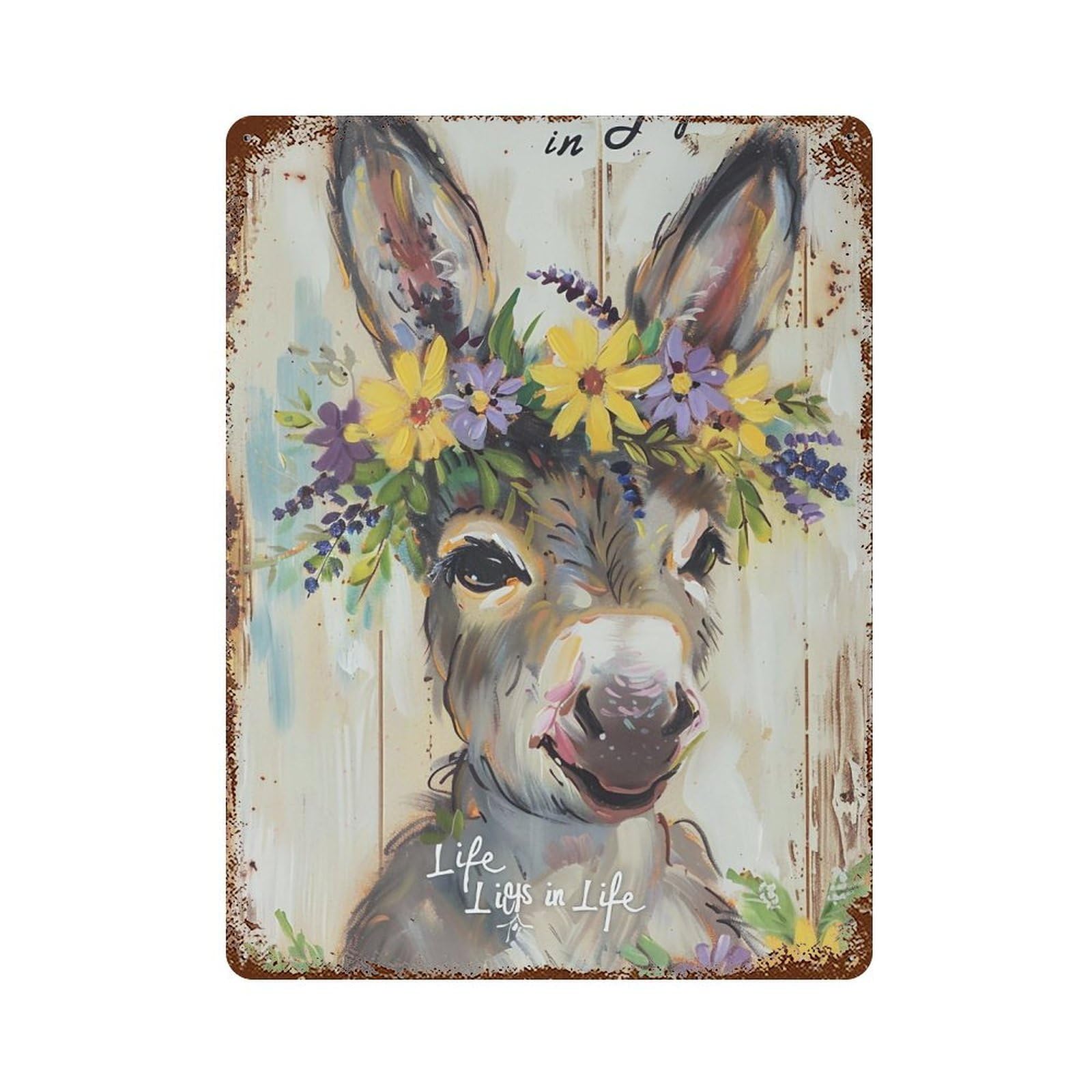 FHUYEURHRY Cute Little Deer 04 Wall Decor Retro Iron Vintage Art Metal Tin Sign Poster Modern Home Cofffee Club Art Bar Shop Decorations Style-18 40x30cm