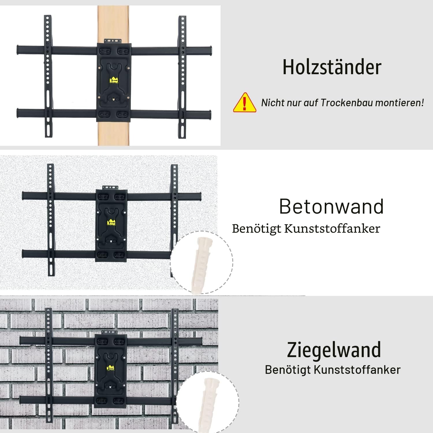 FORGING MOUNT TV Wandhalterung mit 820mm Langem Arm Wandhalterung Fernseher für 32-75 Zoll LCD/LED Fernseher, Schwenkbarer Gelenkarm 180° Drehbare, Ecke TV Halterung bis zu 50KG Max VESA 600x400mm