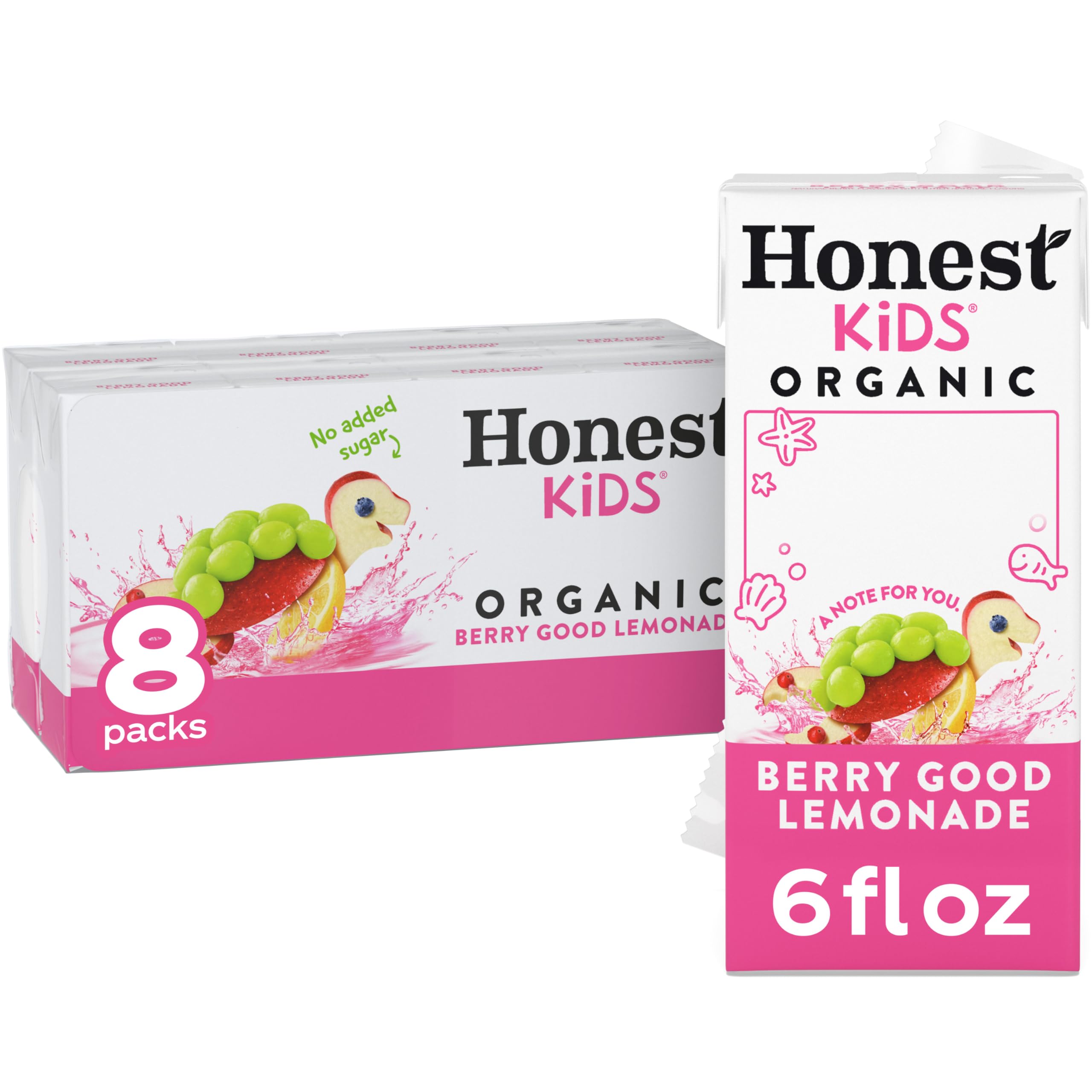 Honest Kids Organic Berry Good Lemonade, 8 boxes, 6 fz ea USDA Organic