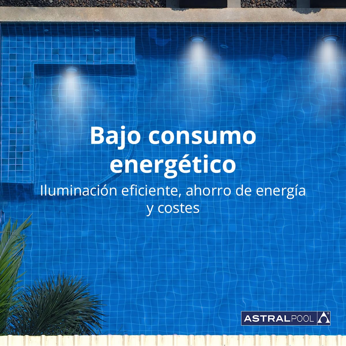 Proyector de Luz LED Blanca para Piscina Subacuática PAR56 - 14,5W (20VA) - Bajo Consumo de Energía - Potente Iluminación para Piscinas - AstralPool
