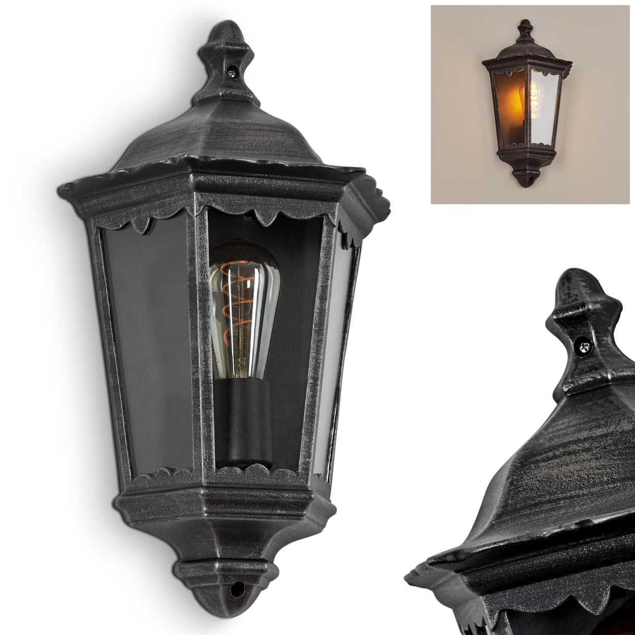 Lanterna Vintage Da Esterno Effetto Ruggine - Perfetta Per Giardino E Interni | 55cm