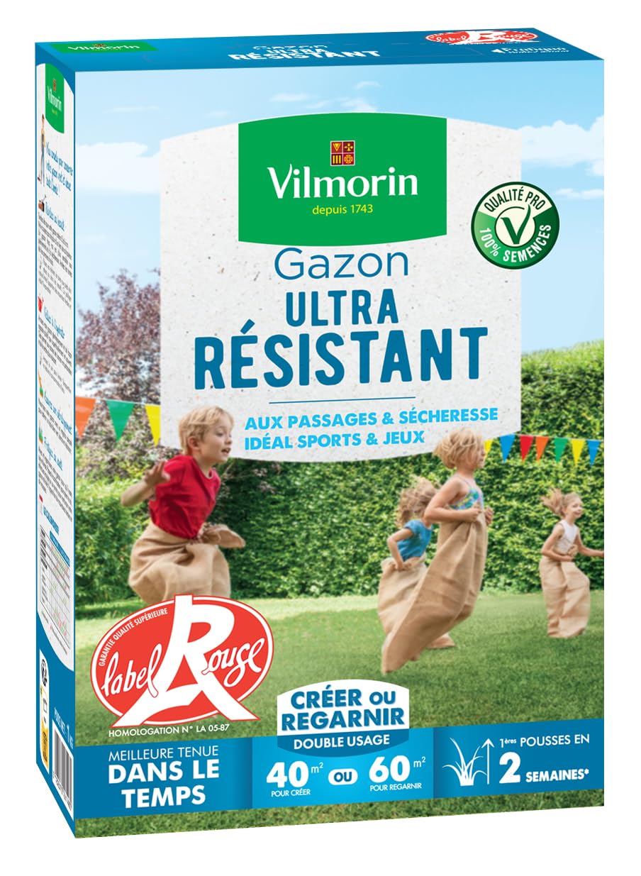 Vilmorin 4462415 Gazon Ultra Résistant, Vert, 3 kg - 5