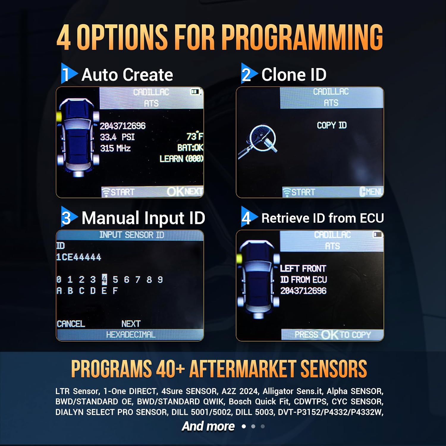 LAUNCH TSAP TPMS Tool, Activate/Read/Relearn All TPMS Sensors, Program 40+ Aftermarket Sensors, Service for Motorcycles & Dually Vehicles, 3 Years Free Update (TSAP-3)