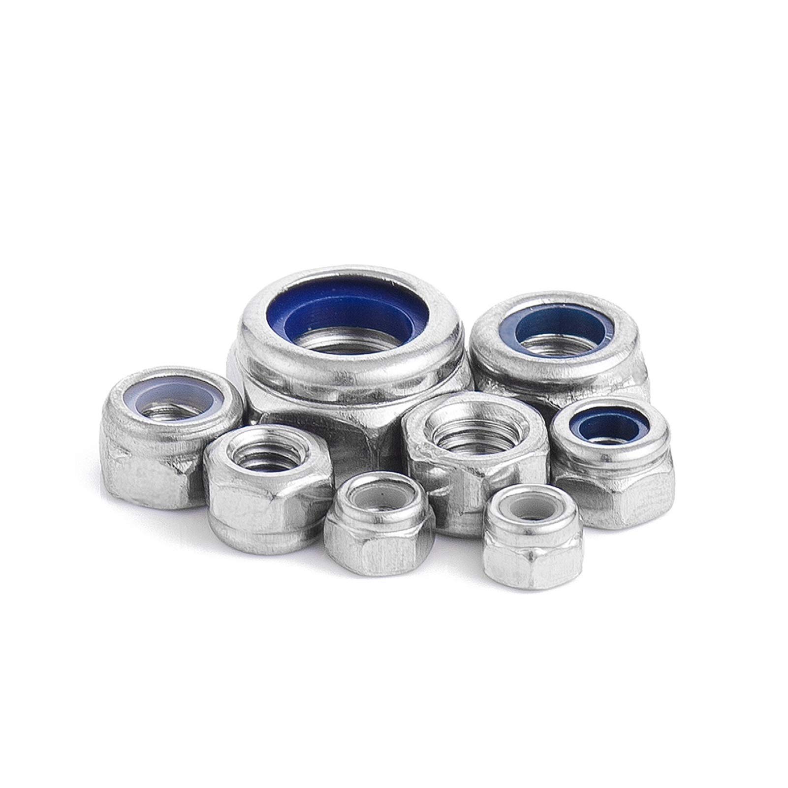 ECROU,M2.5 50PCS--Écrous hexagonaux fins en acier inoxydable 304, m2 m2.5 M3 M4 M5 M6 M8 M10 M12