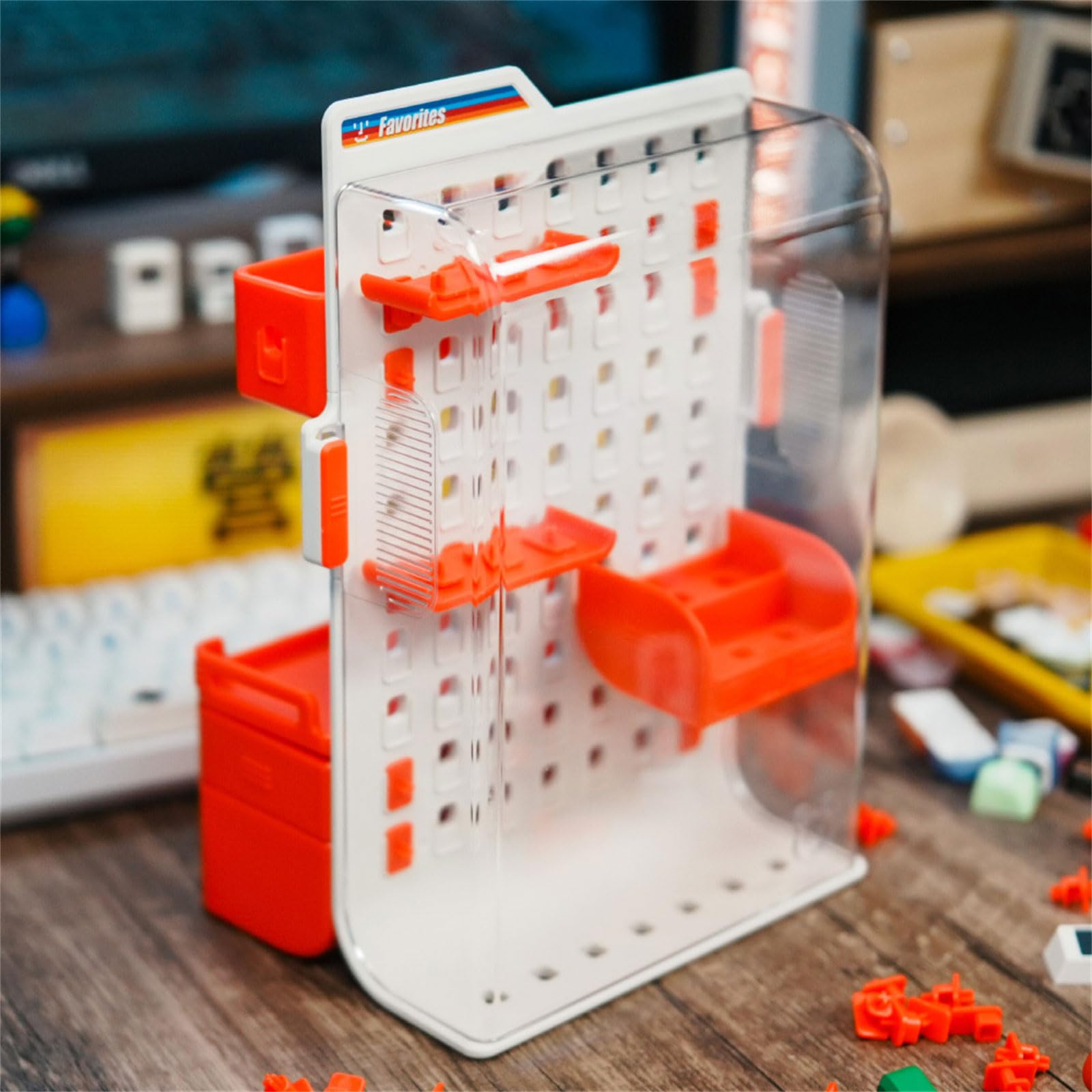 Modulares Tastenkappenbrett mit erweiterbarem Design für C-Typing-Setups und Schreibtischzubehör, Modulare Tastaturen, Zubehör-Organizer