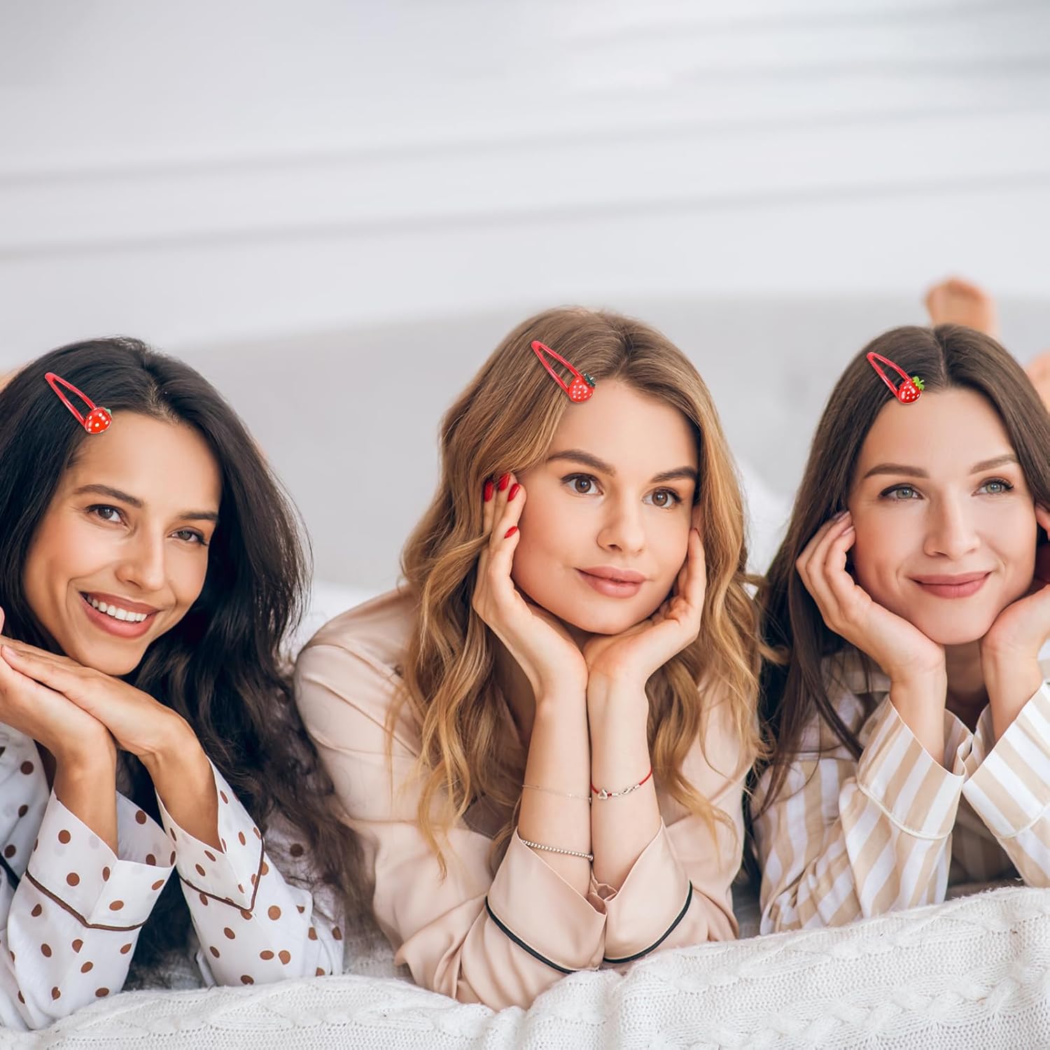 10PCS Strawberry Hair Clips Cute Fruit Hair Clips Strawberry Accessories for Women Christmas Gifts - Image 5