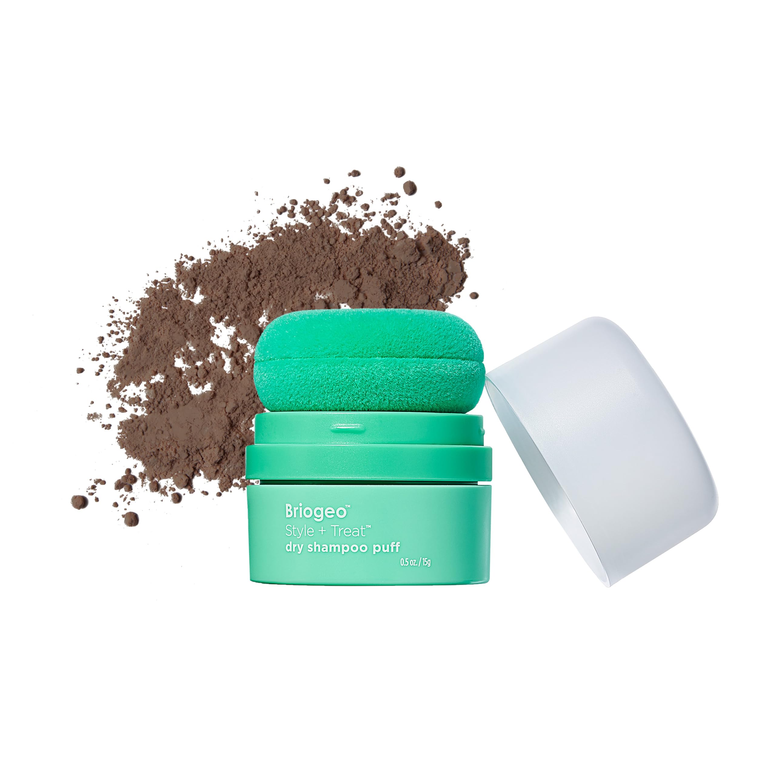 Briogeo Style Treat Dry Shampoo Puff - Mattifying Dry Shampoo Powder - Non-Aerosol Talc Free Benzene Free -