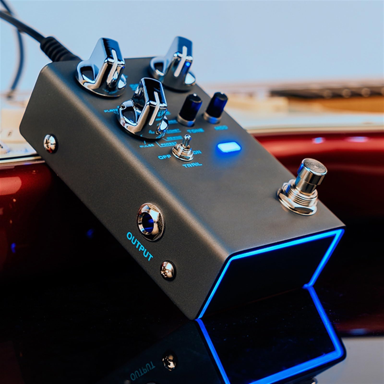 modulacyjny pedał gitarowy Pedał Pogłosu Gitary Multi Pedał Efektów Do Elektrycznej Gitary Basowej Cyfrowy Pedał Pogłosu