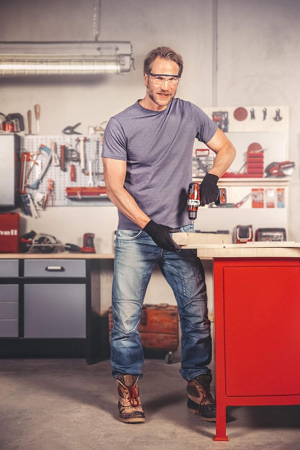 Einhell Akku-Bohrschrauber TE-CD 12/1 Li (Li-Ion, 12 V, 2-Gang-Getriebe, Drehzahl-Elektronik, LED-Beleuchtung, robustes Metallgetriebe, inkl. 45-Min.-Ladegerät + 2,0 Ah-Akku)