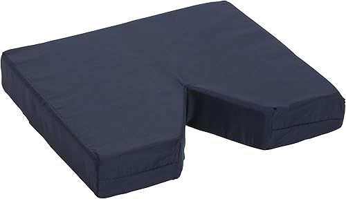 Miniatura 10 de DMI Cojín de asiento de coxis de espuma contorneada para silla o silla de ruedas, ayuda con el dolor de espalda de ciática, azul marino