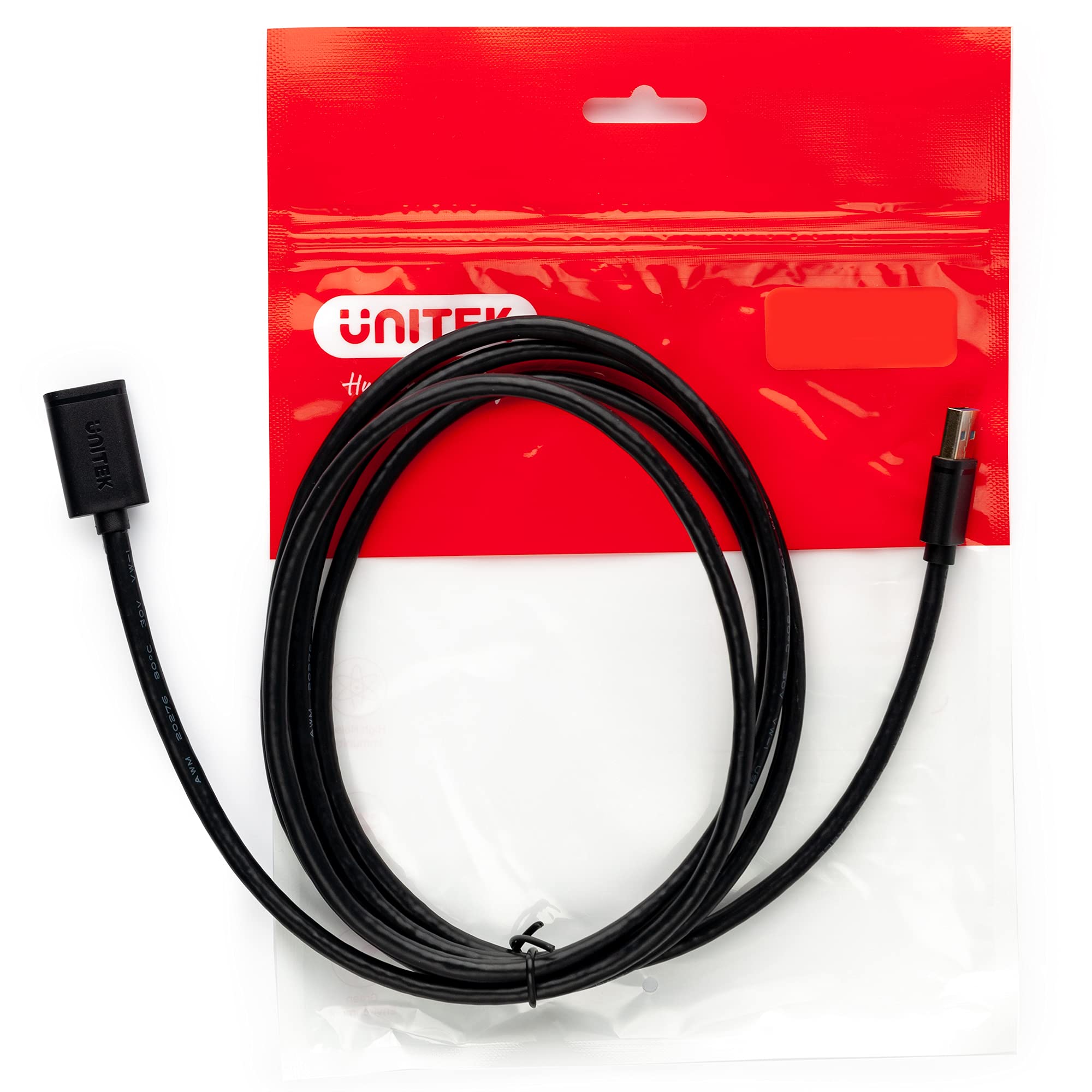 UNITEK Cavo USB 2.0 A maschio a USB A femmina/prolunga / 5 metri, nero/prolunga per stampante, tastiera, lettore di schede ecc. / Y-C418GBK