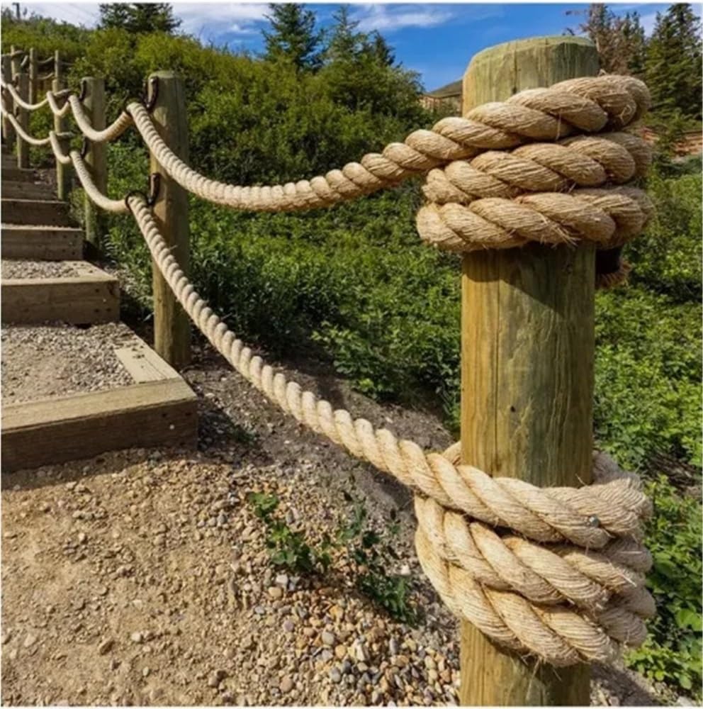 Corda di iuta, Corda di iuta naturale, diametro 8-14 mm, lunghezza 5-30 metri, adatta for decorazioni artigianali fai-da-te e for graffiare animali domestici.(10m,14mm)