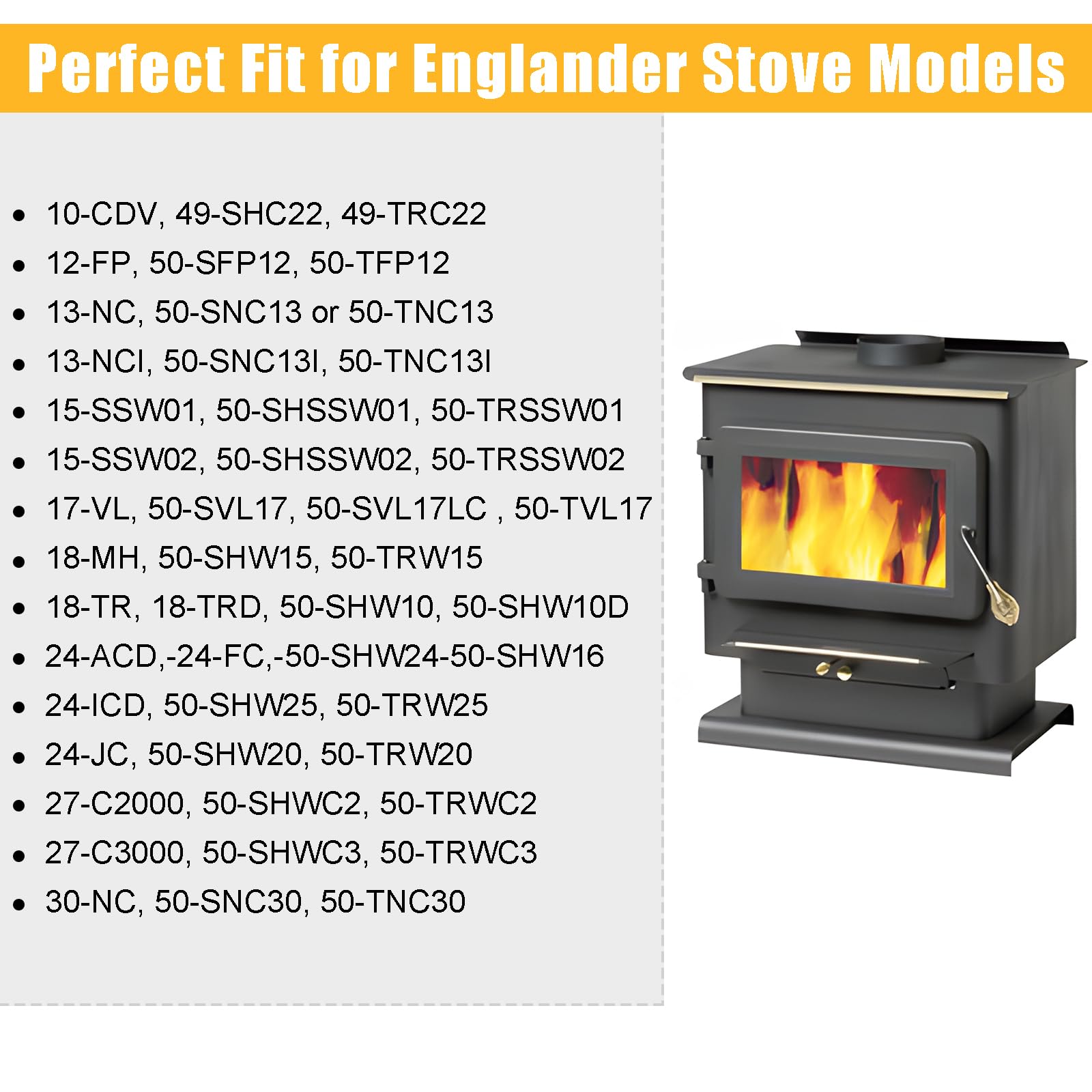 Aibabcue AC16 Wood Stove Convection Blower for Englander Stove, Room