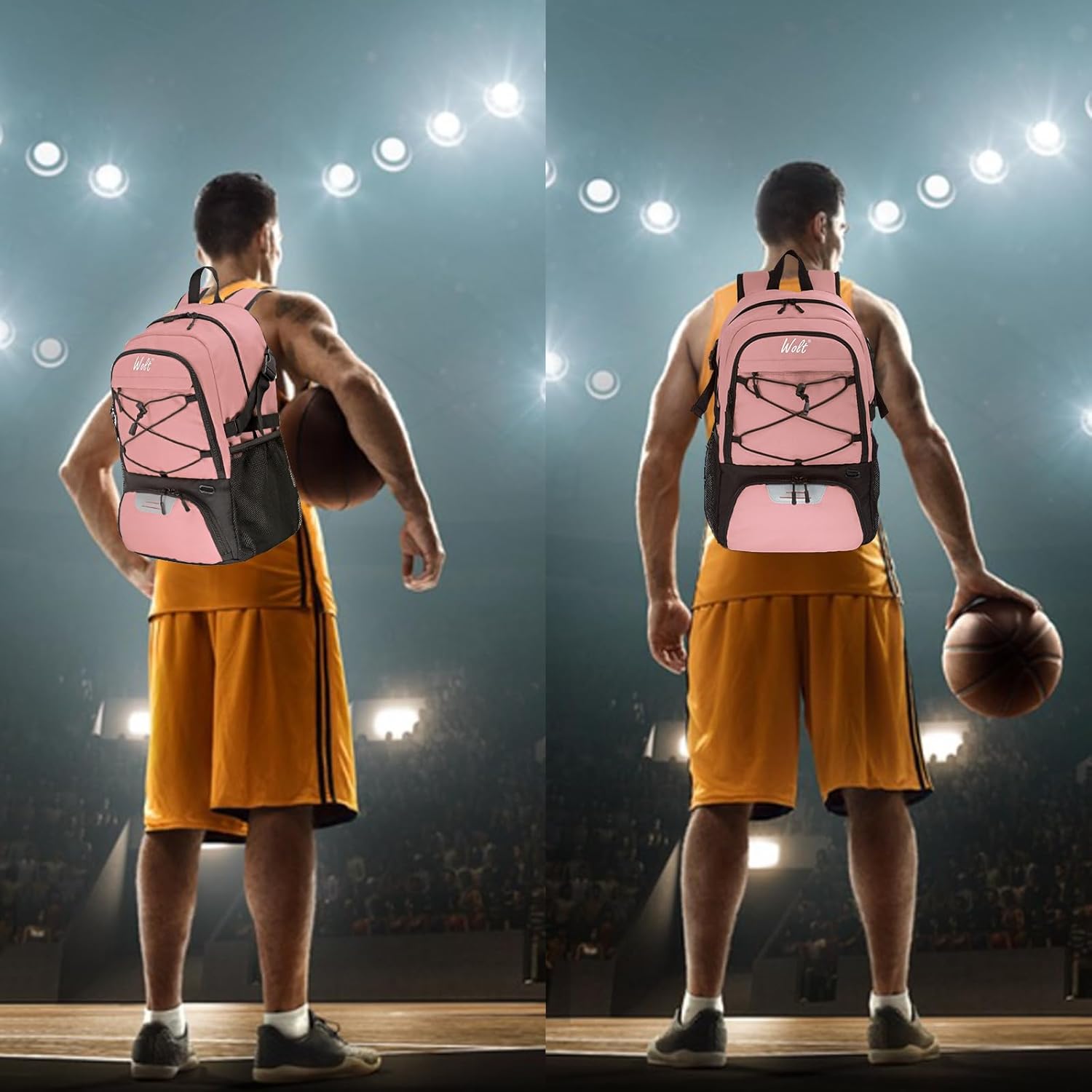 WOLT Basketball Backpack Large Sports Bag with Separate Ball Holder & Shoes Compartment, Best for Basketball, Soccer,Gym - Image 7