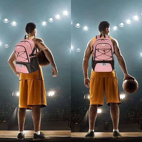 Vista 25 de WOLT - Mochila de baloncesto grande con soporte separado para pelotas y compartimento para zapatos, para baloncesto, fútbol, gimnasio Camuflaje