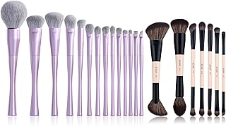 Jessup Juego de brochas de maquillaje de dobl...