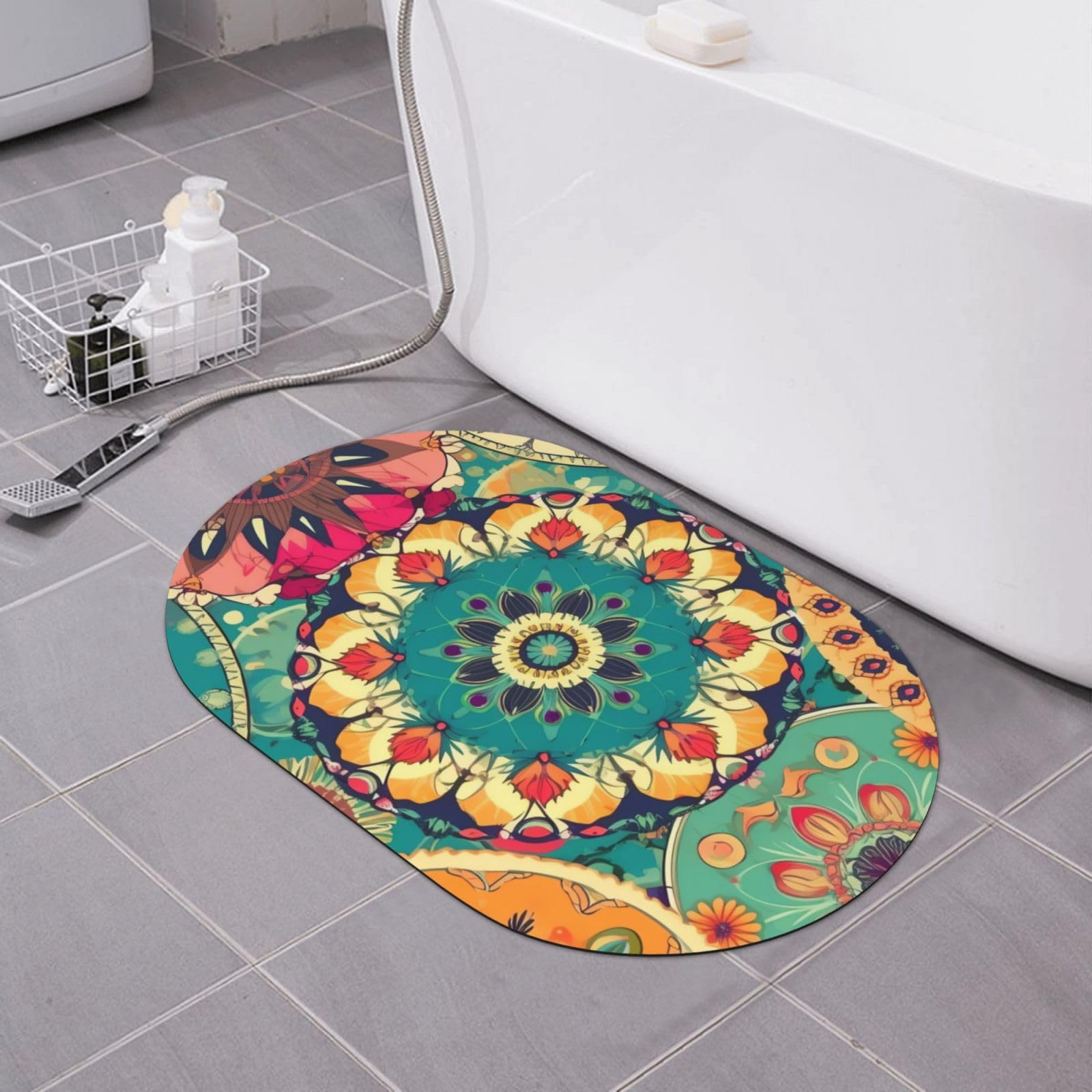 Tapis de douche antidérapant absorbant 40x60 pour salle de bain moderne