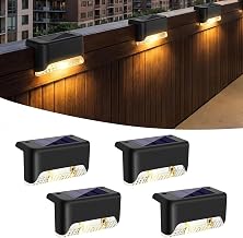Solar Deck Lights Automatic Waterproof Outdoor Home Garden Led Lamp Light for Gate Balcony Fence Terrace Steps Stairs (4, Standard)