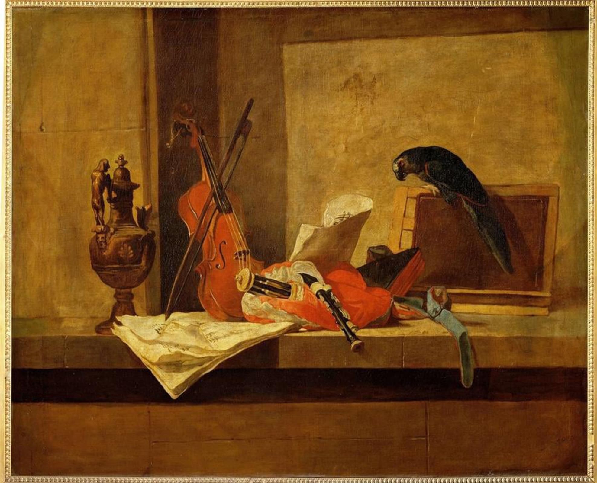 POSTERIIk Famous Print Pop Art Wall Art Graffiti J.b.s.chardin Musikinstrumente U Papag by Jean Baptiste Simeon Chardin Art Prints for Home Decor 60x90cm