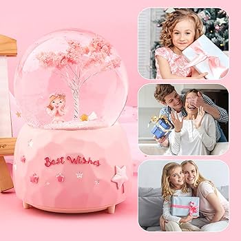 Amazon.co.jp: 桜の天使のスノードーム、82mm ウォーターグローブ