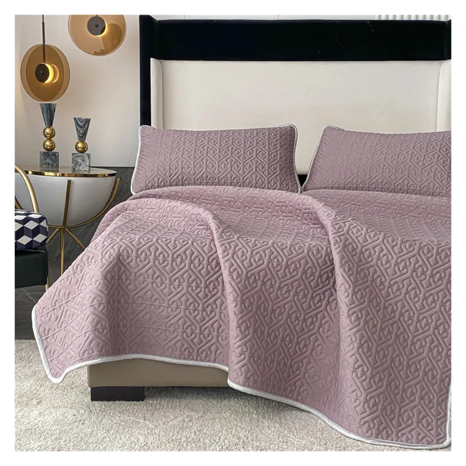 Sbcgfy D Uvet Cover Sets, Soli Color Summer Cool Silk Fabric Cooling Mattress Washable,-Ouble Size 4 Pcs