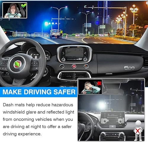 Miniatura 219 de Cartist - Funda de salpicadero, alfombrilla antideslizante, protector de rayos ultravioleta, antirreflejos