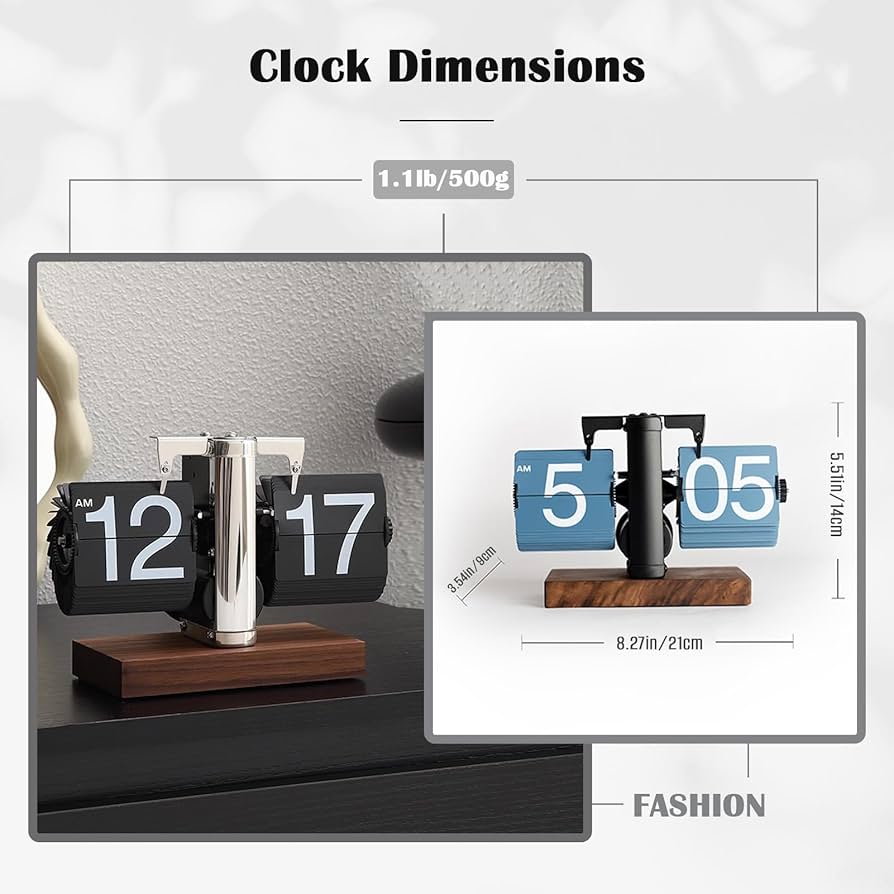 Amazon.com: VBESTLIFE Retro Digital Flip Down Clock, Battery