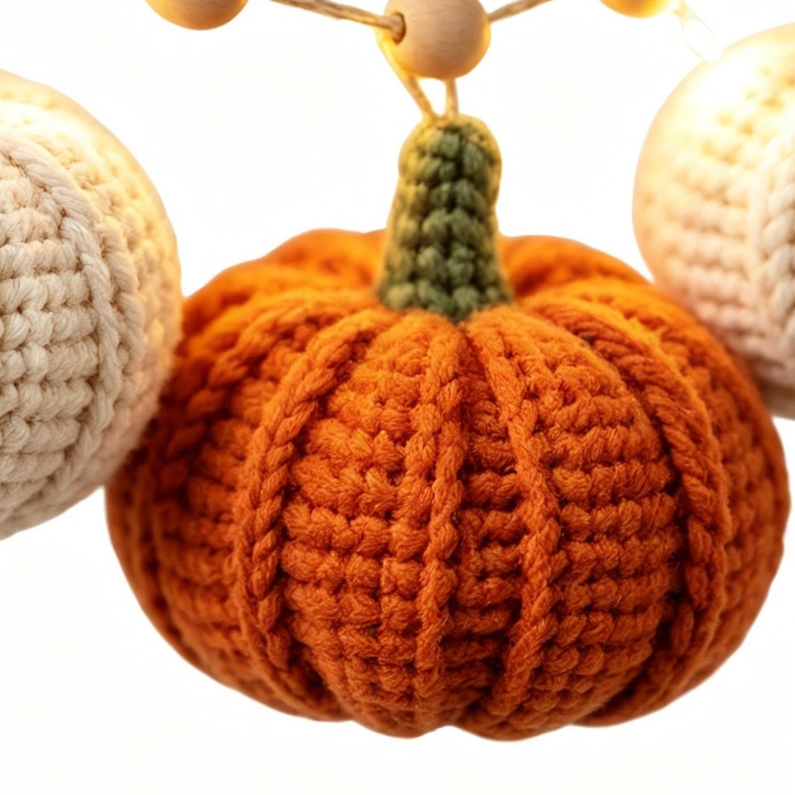 Halloween Kränze Für Die Haustür Dekoration, Gestrickt, Für Draußen Offene | Kürbis Lichter Kabel Lichter für Home Party Kamin Ernte Bauernhof Feiertage Außenbeleuchtung