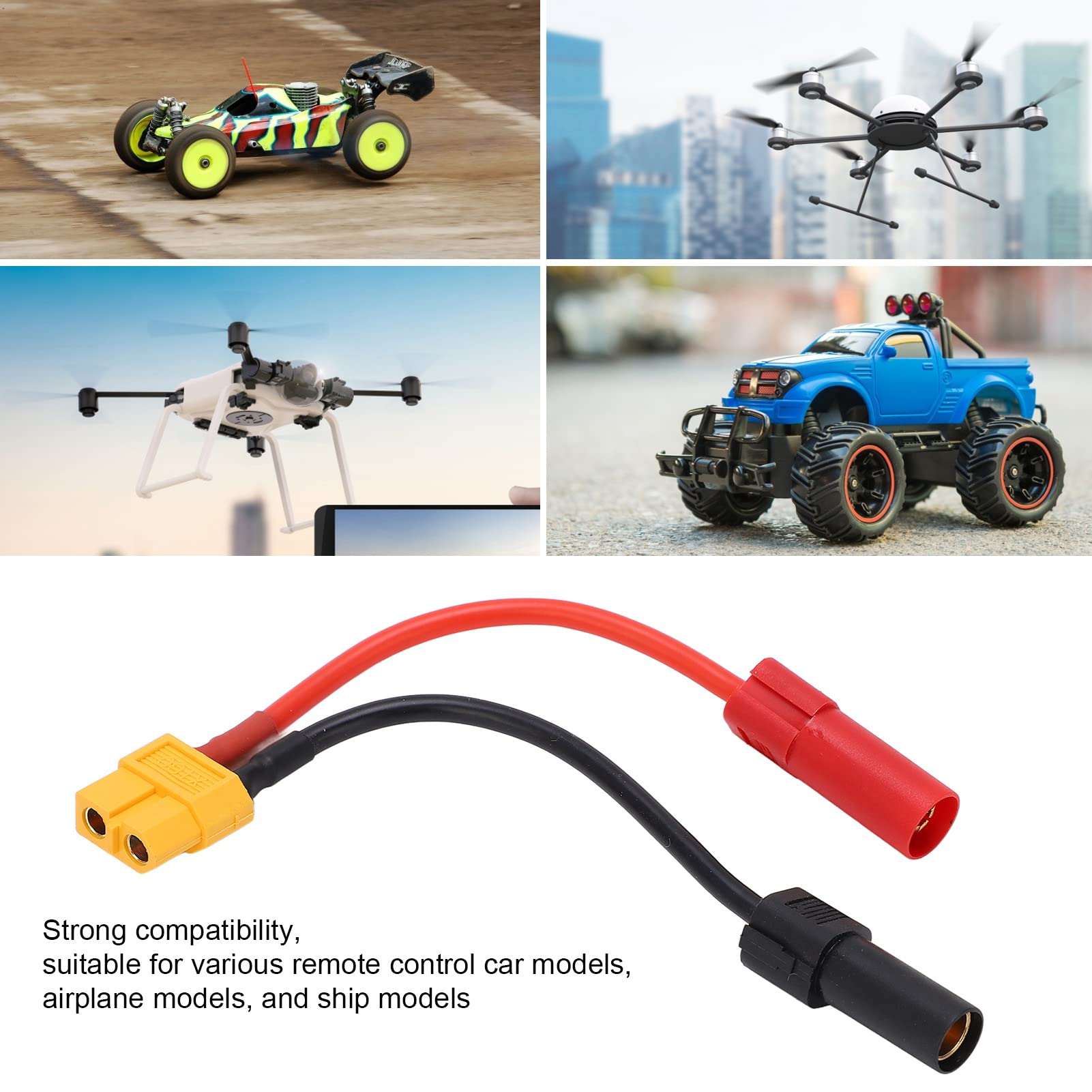 OKAT Câble Adaptateur XT60 Femelle vers XT150, câble Adaptateur Femelle en Silicone XT60 résistant à la Corrosion Haute flexibilité pour Les modèles