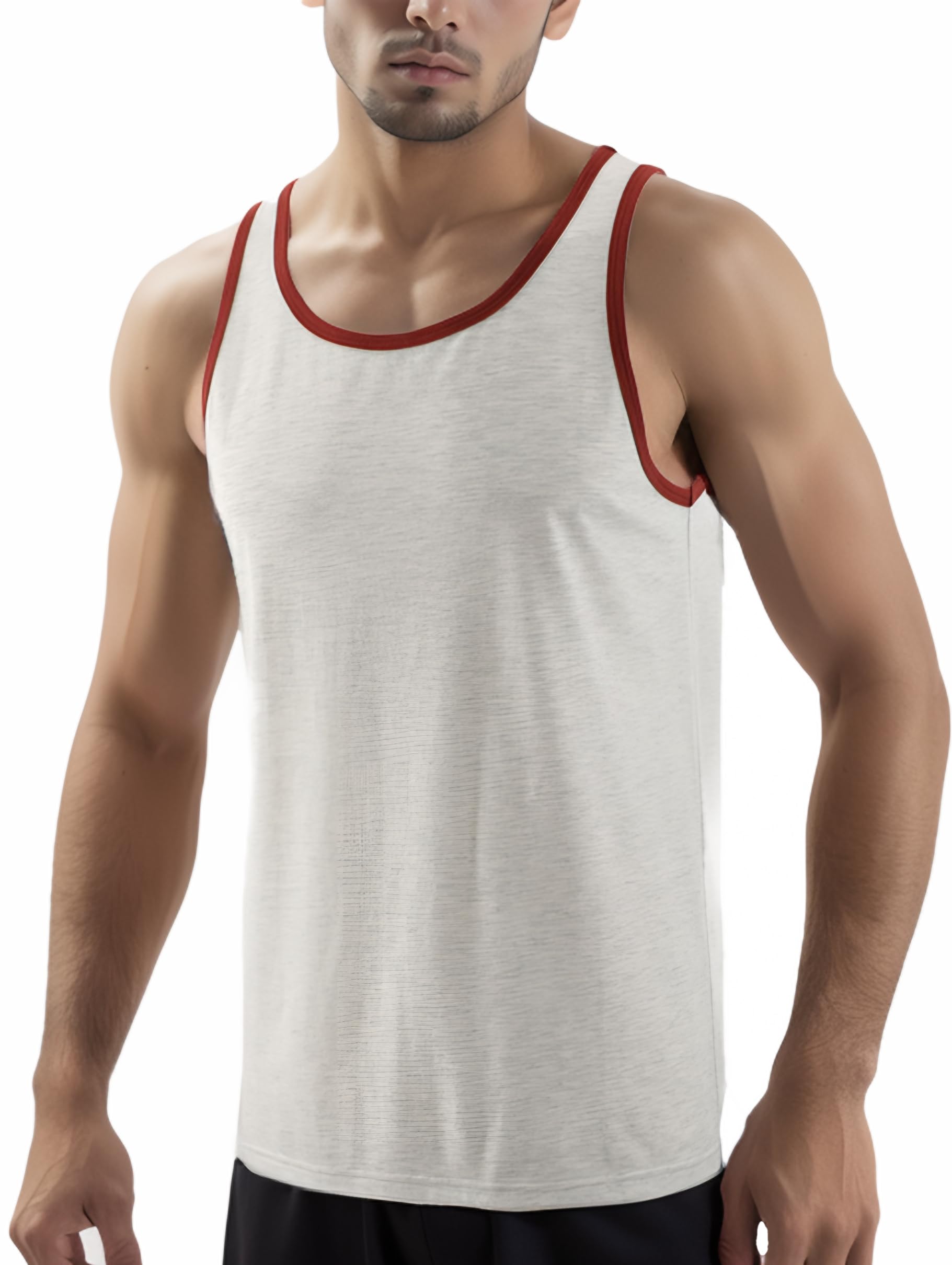 HETHCODE Men's Vintage Slim Fit Short/Long Raglan Sleeve Sleeveless Soft Cotton Blend Workout Baseball T-Shirts