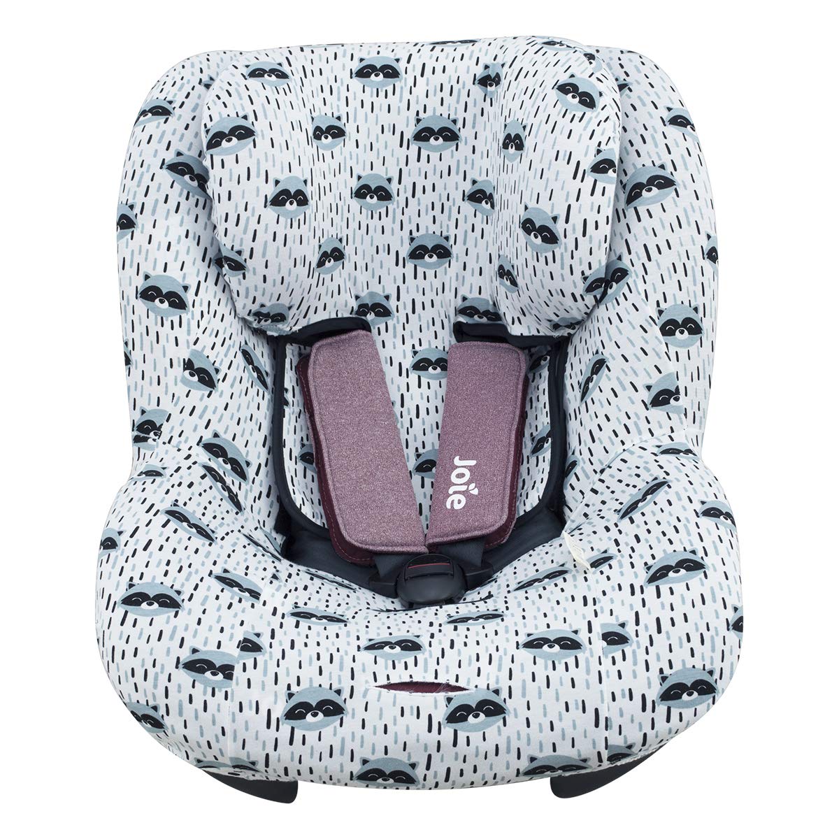 JYOKO Kids Funda de algodón para Silla de Coche Compatible con Joie I-Anchor Advance (Raccoon)