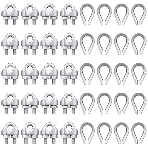 Miniatura 9 de Kit de cuerda de alambre de 18 pulgadas M3 de metal y dedales de acero inoxidable M3 para sistema de barandilla de cuerda de alambre de 18 pulgadas