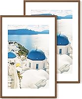 Vista 126 de Axeman Marco para póster de 18 x 24 pulgadas con paspartú para 16 x 20 pulgadas, marco de fotos de madera maciza de roble con vidrio templado, marco