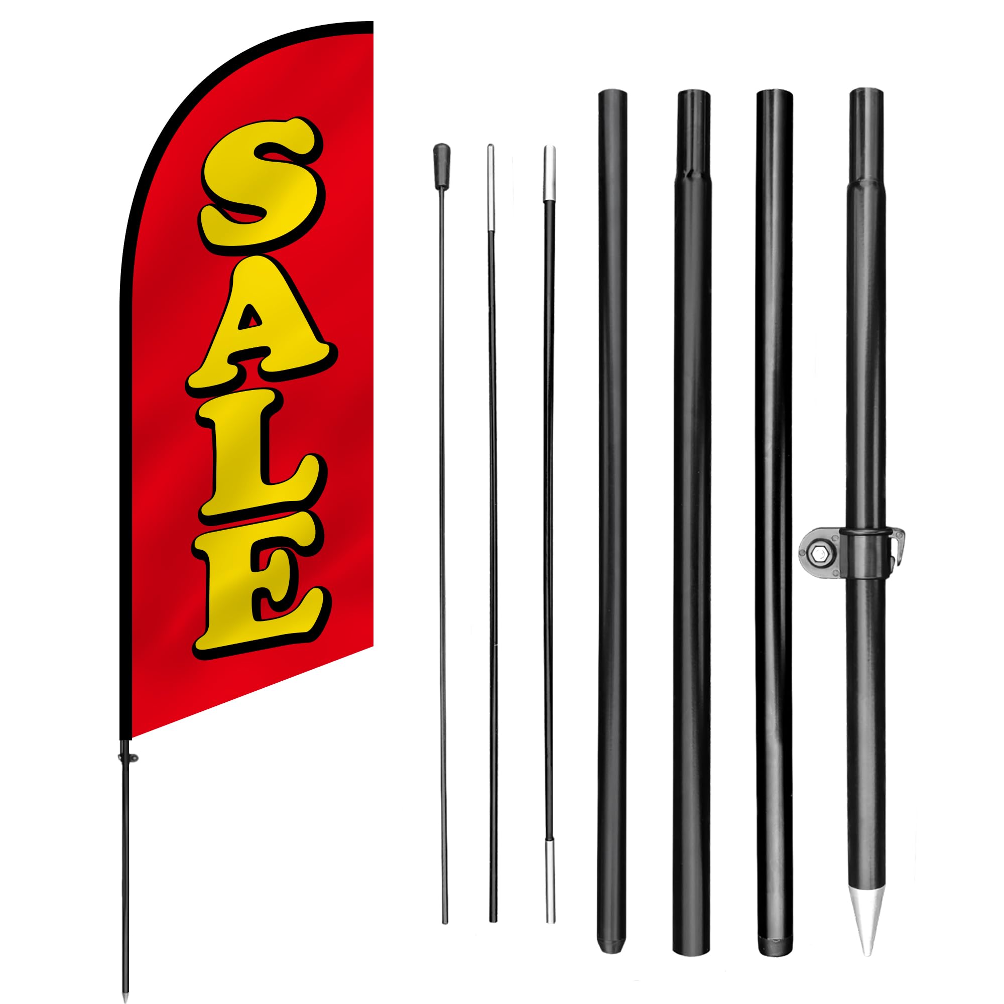 Drapeau Publicitaire Sale Extérieur Plume Panneau de Soldes pour Vitrines et Boutiques
