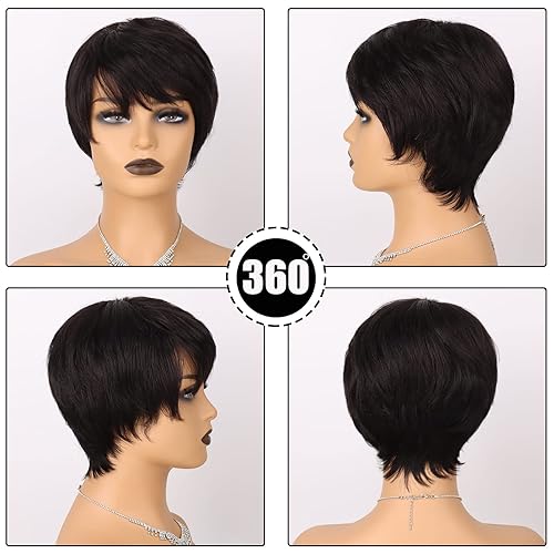 Miniatura 2 de YTbeauty Peluca de cabello humano con diadema de 24 pulgadas, pelucas rizadas con diadema para mujeres negras, densidad del 180 %, sin pegamento,