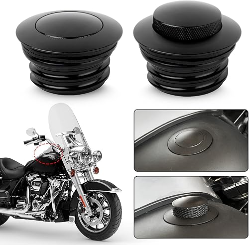 PSLER Tapa de tanque de gasolina modificada para motocicleta CNC para combustible, aceite y gasolina, tapa de gas emergente para rosca regular