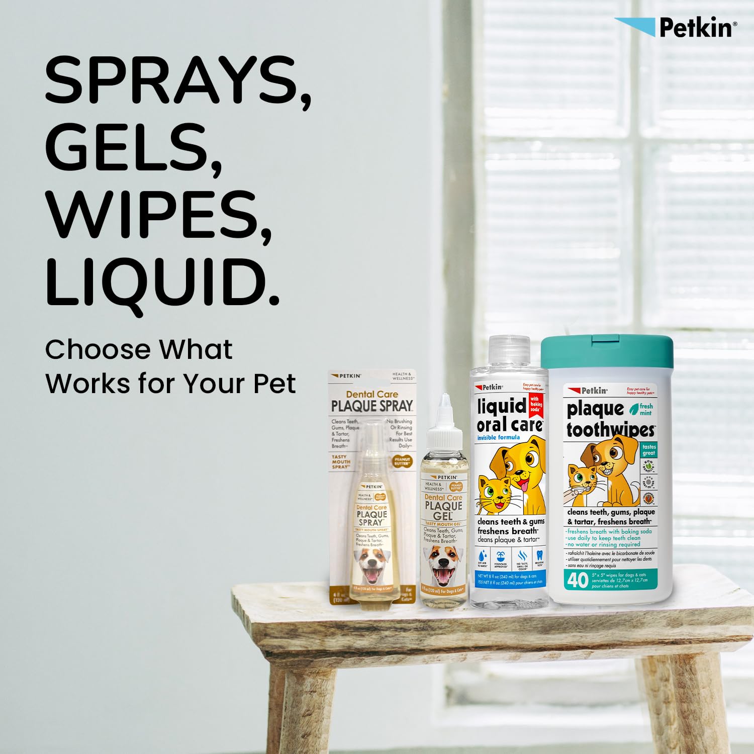 Petkin Plaque Fresh Mint Toothwipes Dog & Cat Dental Cleaning Wipes 2