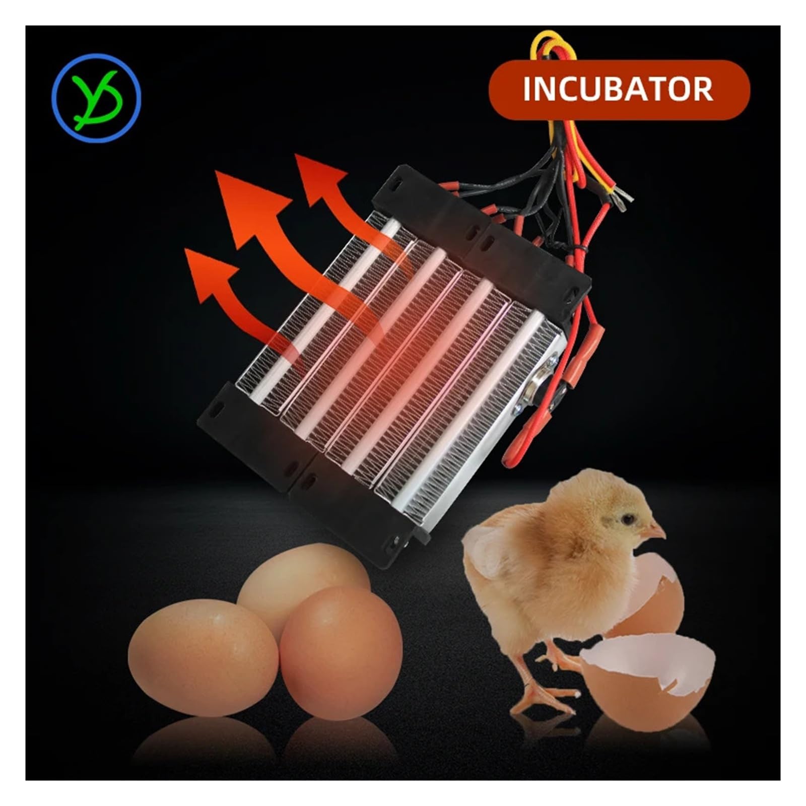 Calentador de aire de cerámica PTC aislado 110V 1000W, elemento calefactor 96A4