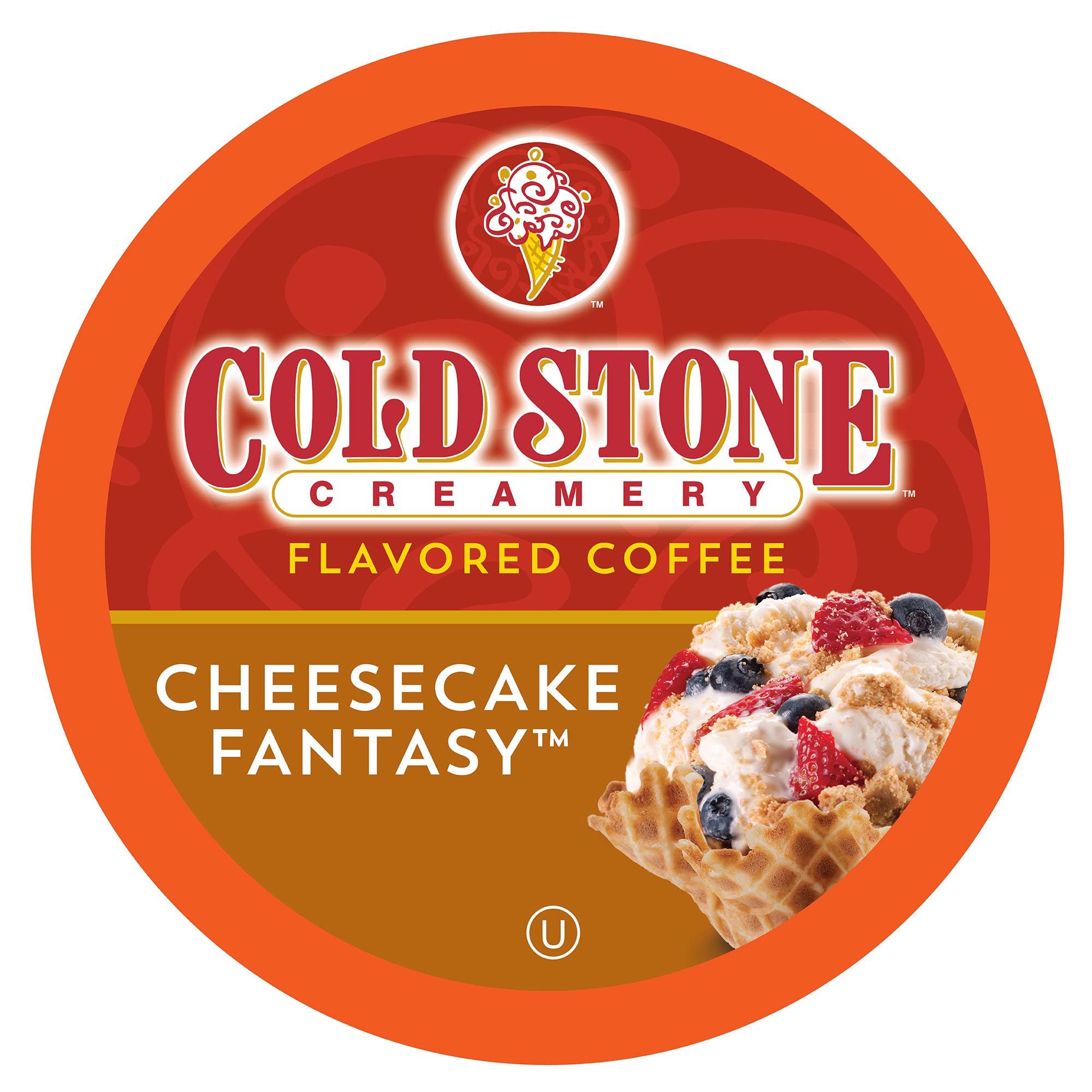 Cold Stone Creamery Beverages Cheesecake Fantasy Ice Cream Flavored Coffee Pods, Compatible with K Cup Brewers Including 2.0, 40 Count