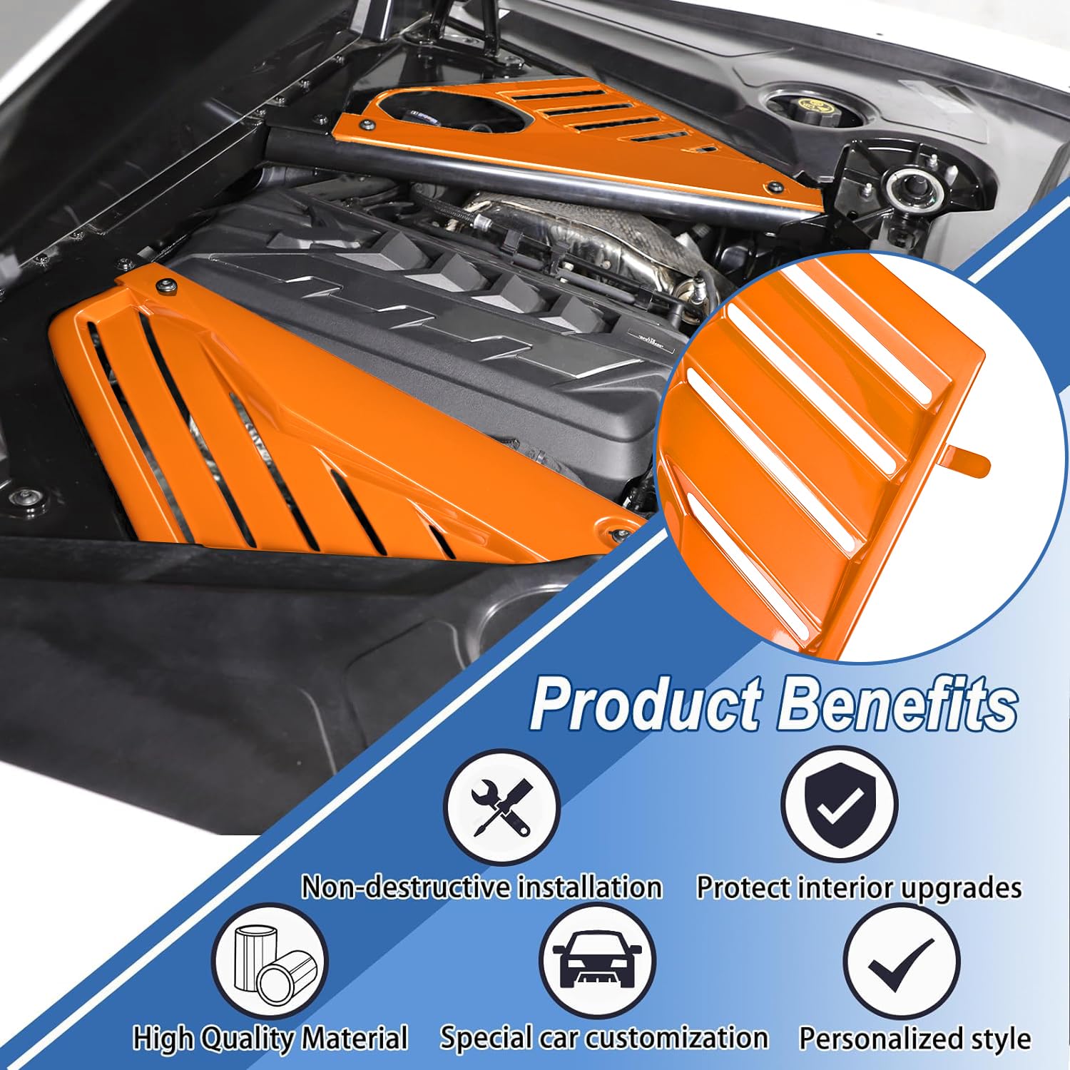 Amazon.co.jp: BILLFARO シルバー ペア エンジンカバー プロテクター