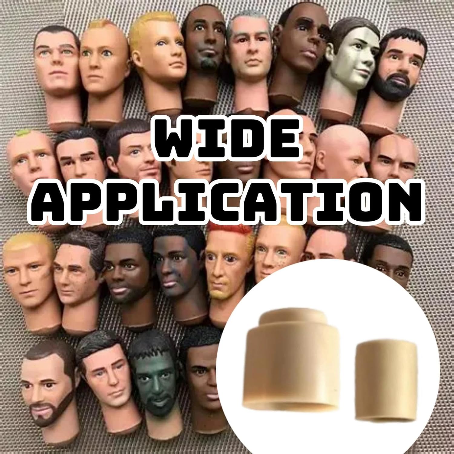 2 PCS 1/6 Scale Doll Neck Connector Head Joint Adapter for Articulating Dolls & Accessories