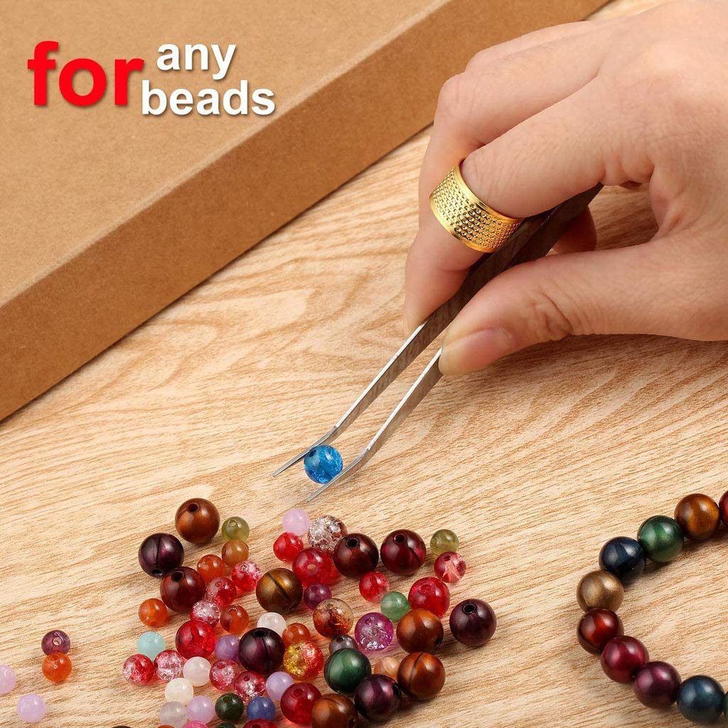 Lot De 20 Aiguilles à Perles - Tailles Assorties Avec Dé à Coudre Et Enfile-Aiguille - Pour Bijoux Et Création