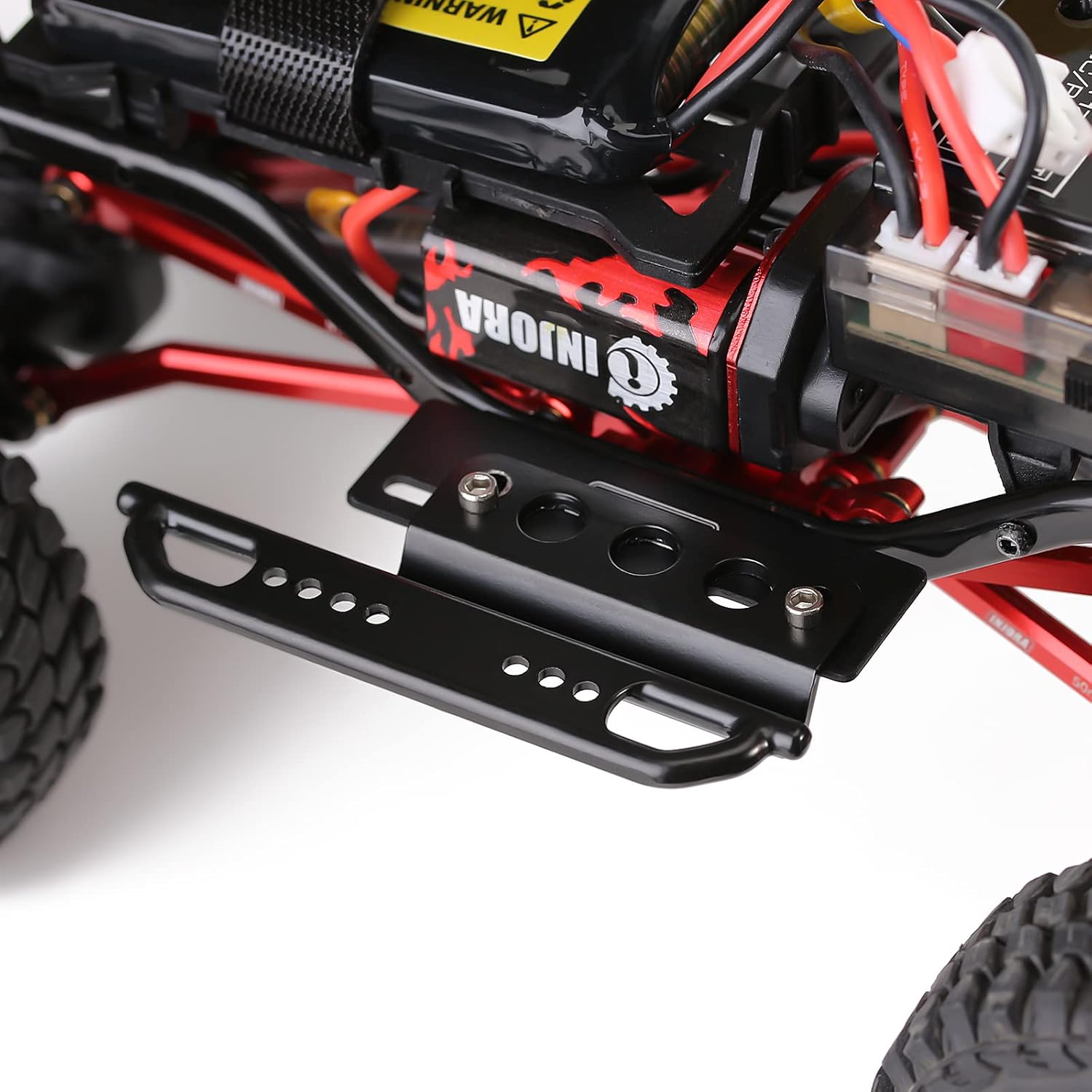 INJORA Rock Sliders 1/24 RC Car Pedals for Axial SCX24 Deadbolt JLU Bronco 4Runner Upgrade Part(Without Pattern)