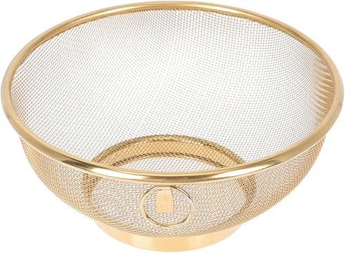 Stainless Steel Fine Mesh Rice Strainer Bowl Colander Basket for Washing Fruits Vegetables Grains and Pasta Multifunctional Kitchen Drain Basket