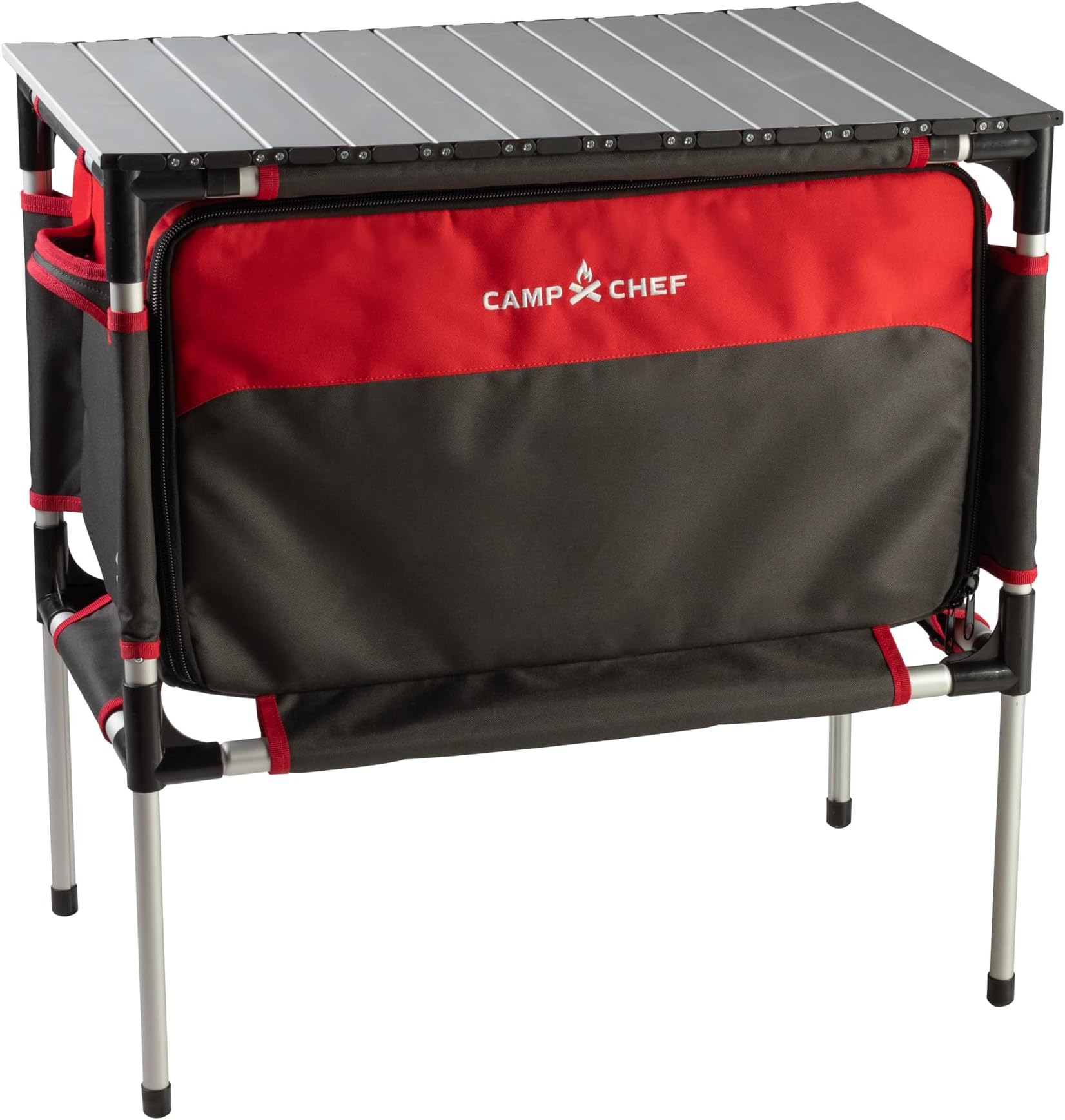 Sherpa Camp Table & Organizer, Table top 27" x 17", Table Height 28", Brick