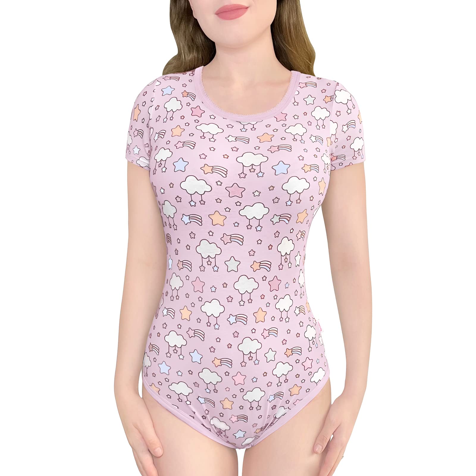 Littleforbig Cotton Romper Onesie Pajamas Bodysuit - Pastel Sky Onesie